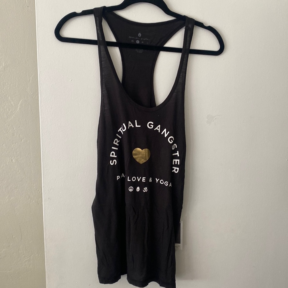 Brand new spiritual gangster tank top with tax